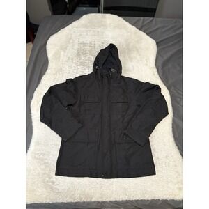 Uniqlo Men's Utility Field‎ Jacket Size XS Black Hooded Windbreaker Coat
